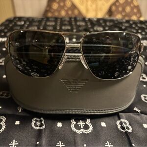 Emporio Armani Silver Frame Sunglasses